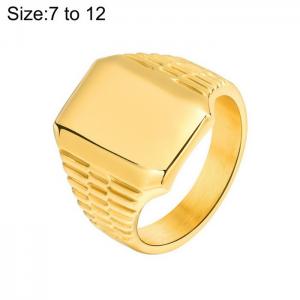 Stainless Steel Gold-plating Ring - KR1087967-WGSF