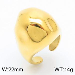 Stainless steel hammer patterned spherical three-dimensional dome opening ring - KR1088023-WGJD