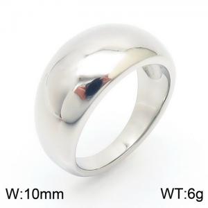 Stainless steel circular smooth curved ring - KR1088037-K