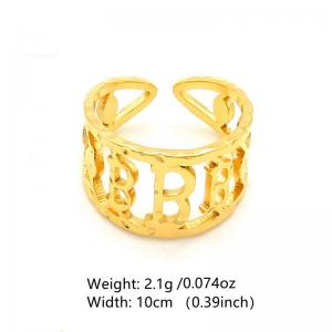 Stainless Steel Gold-plating Ring - KR1088466-NT