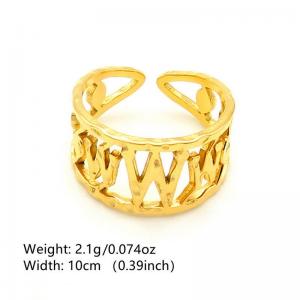 Stainless Steel Gold-plating Ring - KR1088487-NT