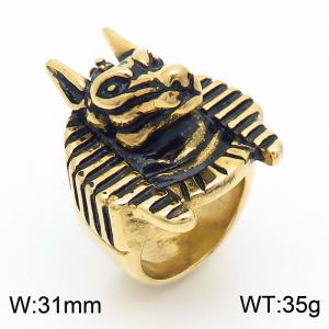 Stainless Steel Gold-plating Ring - KR109965-HL