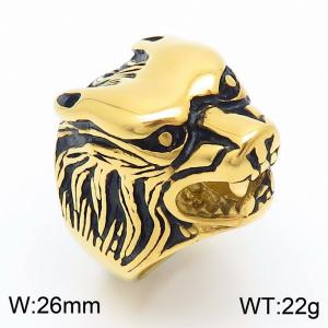 Stainless Steel Gold-plating Ring - KR109969-HL