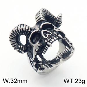 Stainless Skull Ring - KR109976-HL