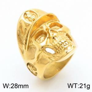 Stainless Skull Ring - KR109977-HL