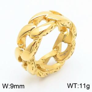 Stainless Steel Gold-plating Ring - KR109979-KJX