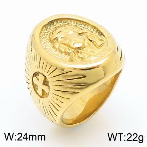 Stainless Steel Gold-plating Ring - KR109984-LK