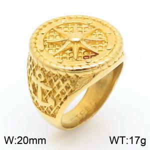 Stainless Steel Gold-plating Ring - KR109985-LK