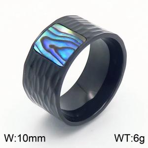 Stainless Steel Black-plating Ring - KR110051-GC