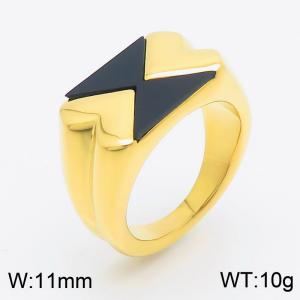 Stainless Steel Gold-plating Ring - KR110060-K