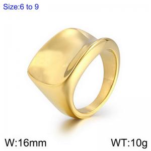 Stainless Steel Gold-plating Ring - KR110079-LK