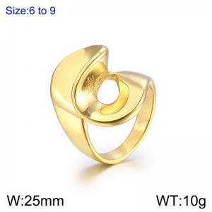 Stainless Steel Gold-plating Ring - KR110080-LK