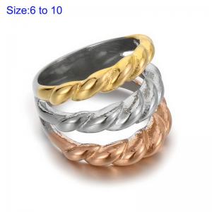 Stainless Steel Gold-plating Ring - KR110086-LK
