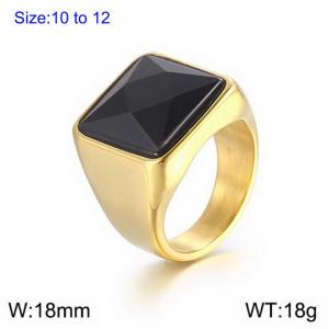 Stainless Steel Stone&Crystal Ring - KR110091-LK