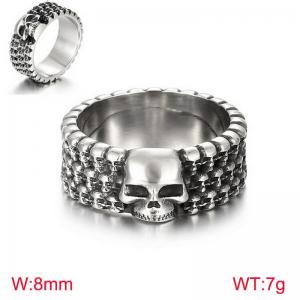 Stainless Skull Ring - KR110096-TLX