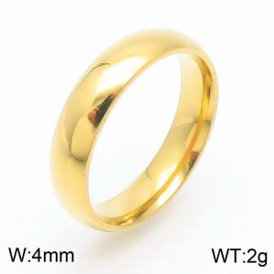 Circular arc smooth stainless steel ring - KR110117-WGZQ