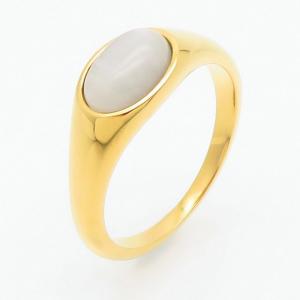 Stainless Steel Stone&Crystal Ring - KR110322-TZN