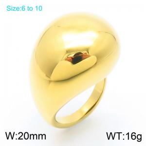 Stainless Steel Gold-plating Ring - KR110700-K
