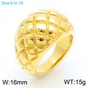 Stainless Steel Gold-plating Ring - KR110704-K