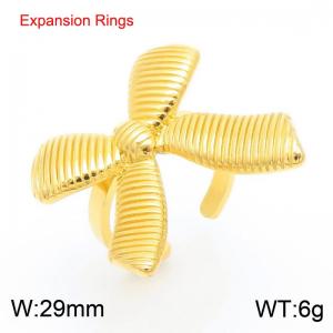 Personalized Design Trend Gold Bow Women's Ring - KR110713-KFC