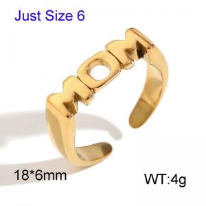 European and American Personality Opening Mother's Day Gift MOM Ring - KR110813-WGMJ
