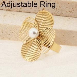Stainless Steel Gold-plating Ring - KR110907-SP