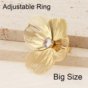 Stainless Steel Gold-plating Ring - KR110908-SP