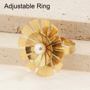 Stainless Steel Gold-plating Ring - KR110911-SP