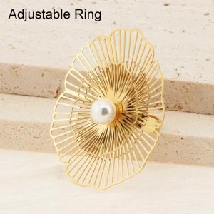 Stainless Steel Gold-plating Ring - KR110912-SP