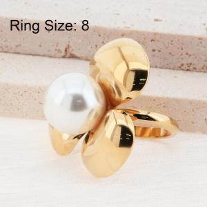 Stainless Steel Gold-plating Ring - KR110913-SP