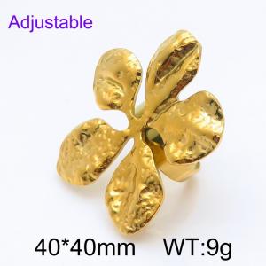 Stainless Steel Gold-plating Ring - KR111110-SP