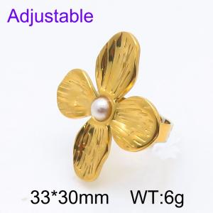 Stainless Steel Gold-plating Ring - KR111111-SP