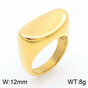 Simple Gold Color Stainless Steel Ring For Women Trendy Jewelry - KR111115-MZOZ