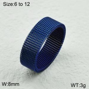 Stainless steel deformed mesh ring - KR111121-WGLO