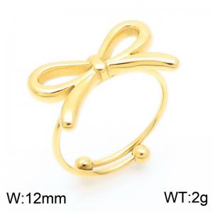 Women Gold-Plated Stainless Steel Hair Band Jewelry Ring - KR111185-KFC