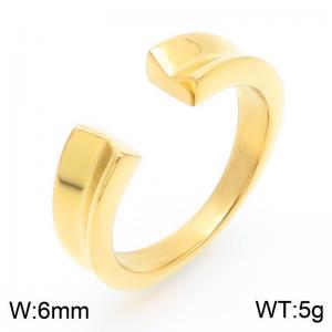 Stainless Steel 304 Open Ring Neutral Gold Color - KR111238-KJX