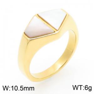Stainless Steel Gold-plating Ring - KR111358-LK