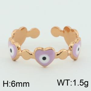 Stainless Steel Rose Gold-plating Ring - KR111422-AQ