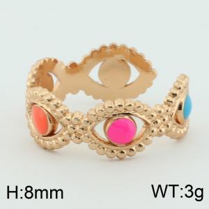 Stainless Steel Rose Gold-plating Ring - KR111425-AQ