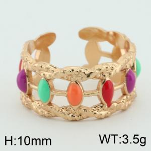 Stainless Steel Rose Gold-plating Ring - KR111426-AQ