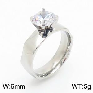 Stainless Steel Stone Ring - KR11156