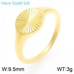 Women Gold-Plated Stainless Steel Chic Jewelry Ring - KR111659-GC