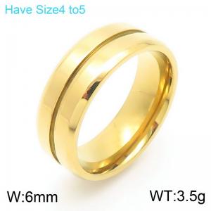 Minimalist and Personalized Stainless Steel Creative Circular Arc Layered Separation Line Jewelry Charm Gold Ring - KR111720-KC