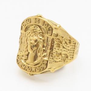 Stainless Steel Gold-plating Ring - KR111753-LK