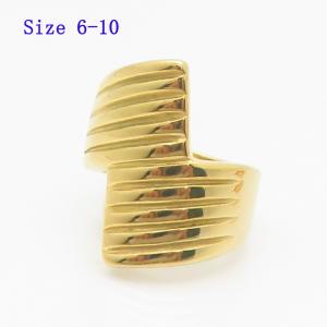 Stainless Steel Gold-plating Ring - KR111757-LK