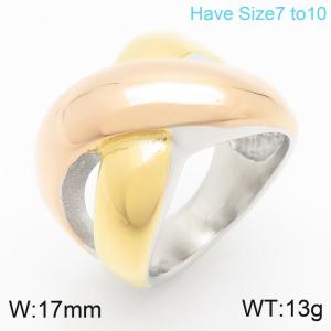 Women Cute Stainless Steel Jewelry Ring - KR112027-GC