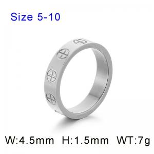 Stainless steel Exquisite niche design love ring LOVE smooth ring - KR112068-GC
