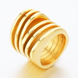 Stainless Steel Gold-plating Ring - KR112255-TOM