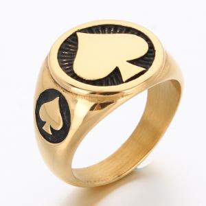 Stainless Steel Gold-plating Ring - KR112282-TGX