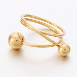 Stainless Steel Gold-plating Ring - KR112443-SP